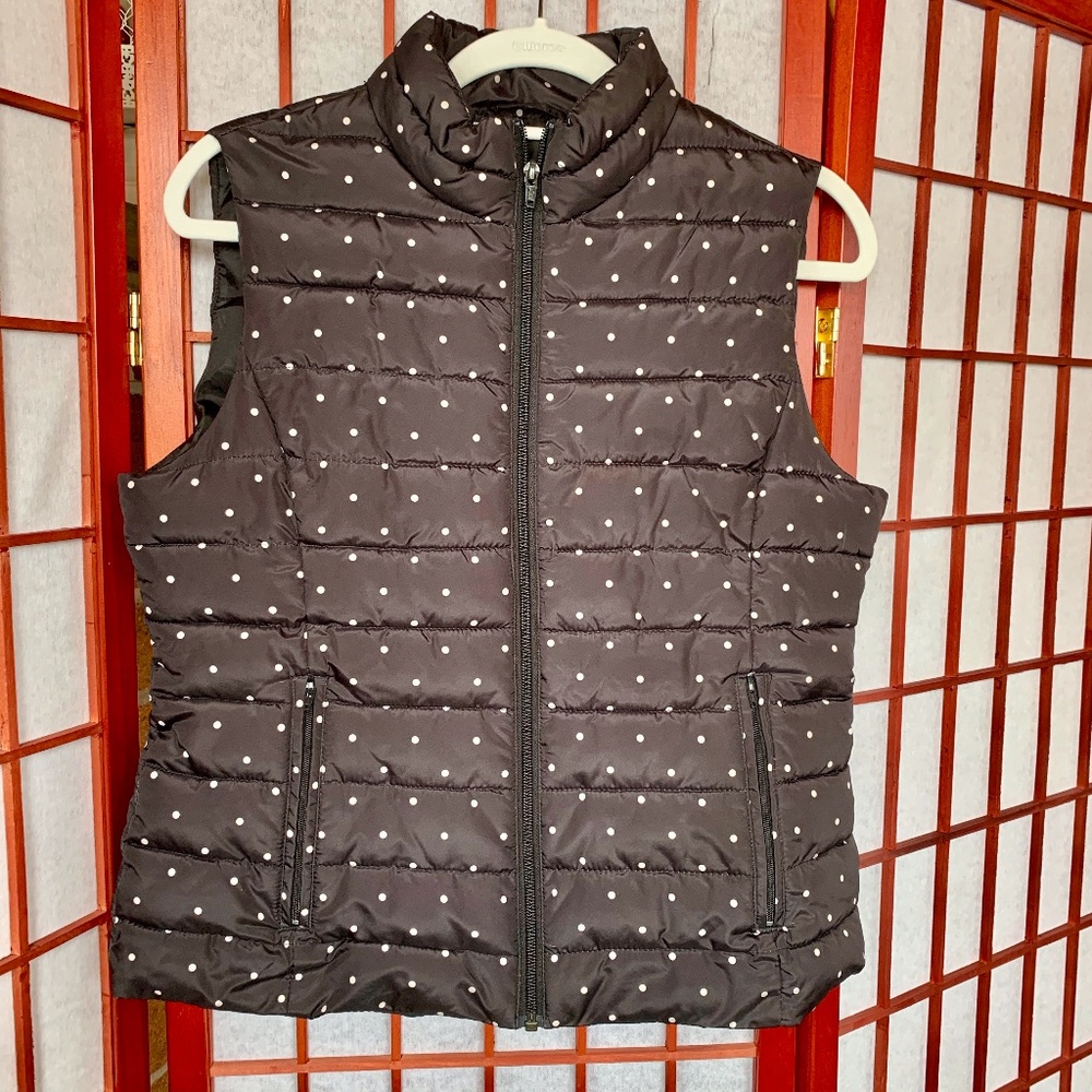 Colebrook Essentials Polka-Dot Puffer Vest
